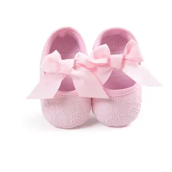 

Toddler Baby Shoes Infant 0-18M New Bowknot Prewalkers Slip On Princess Shoes Non-Slip