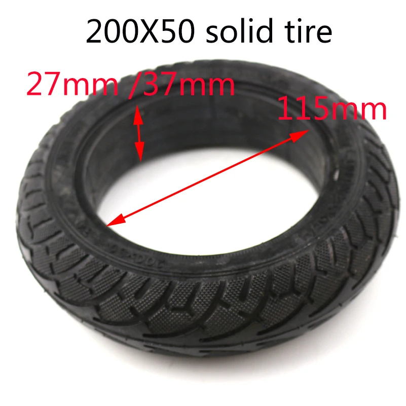 

Electric Scooter Tyre 8" Scooter 200x50 27mm/37mm Tyre Inflation Electric Vehicle Aluminium Alloy Wheel solid tires