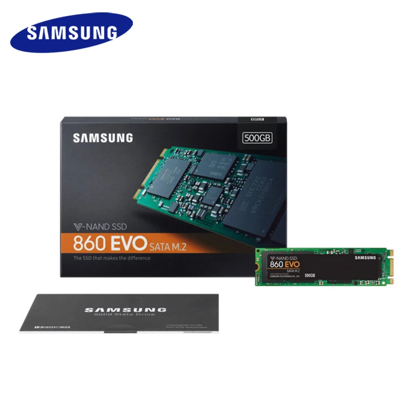 Samsung внутренний SSD 860 EVO M.2 250 ГБ 500 ГБ 1 ТБ 2 т твердотельный накопитель HDD жесткий высокоскоростной для ноутбука ПК компьютера рабочего стола