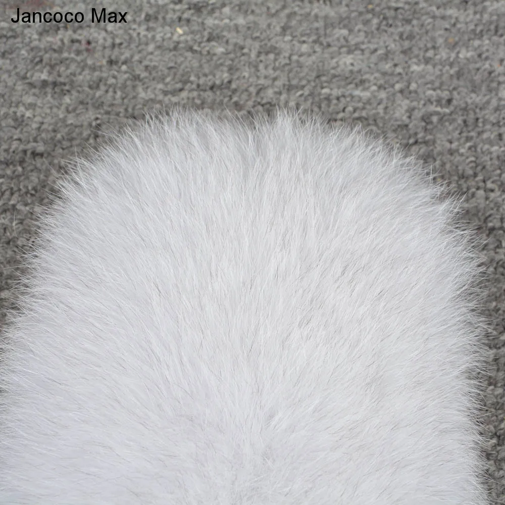 Jancoco Max зима 2019 женские манжеты из натурального лисьего меха на запястье енота для
