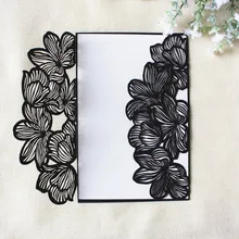 50 шт лепестковая открытка приглашение свадьба день рождения Свадебный душ на заказ лазерная резка свадебная открытка