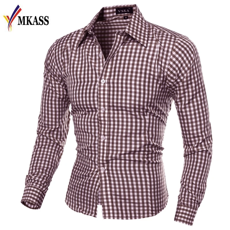 Новая модная мужская рубашка с длинным рукавом мужская рубашка Брендовые повседневные деловые стильные рубашки 7 цветов Лидер продаж