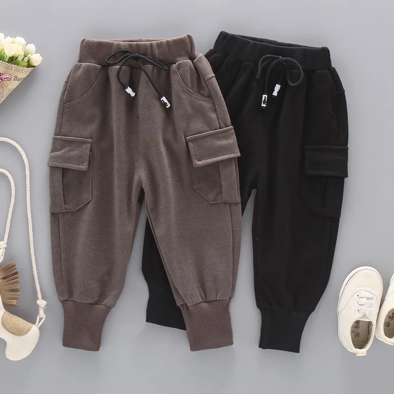 COOTELILI Fashion Active Boys Trousers Pants Baby 2019 Clothes Solid Sweatpants for 2-7t years boys full pants Kids Trousers (2)