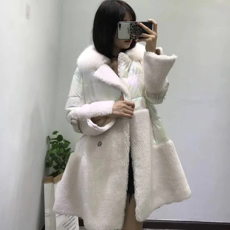 Real fur coat 2019 new plus size abrigos mujer invierno korean white down jacket skirt style parka real fox fur collar clothing Real fur coat 2019 new plus size abrigos mujer invierno korean white down jacket skirt style parka real fox fur collar clothing