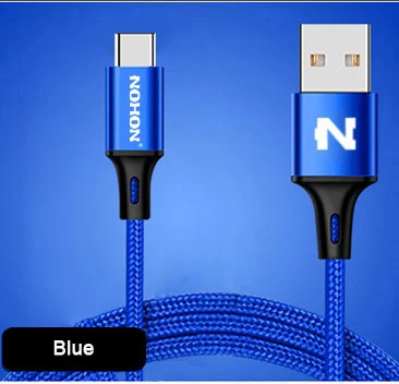 NOHON usb type-C кабель для быстрой зарядки для samsung Xiaomi Nokia LG MacBook huawei type C USB кабель для синхронизации данных - Цвет: Blue