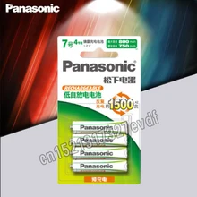 Panasonic Высокопроизводительные AAA батареи 1500 раз переработка Ni-MH Предварительно заряженный HHR-4MRC/4B аккумуляторная батарея