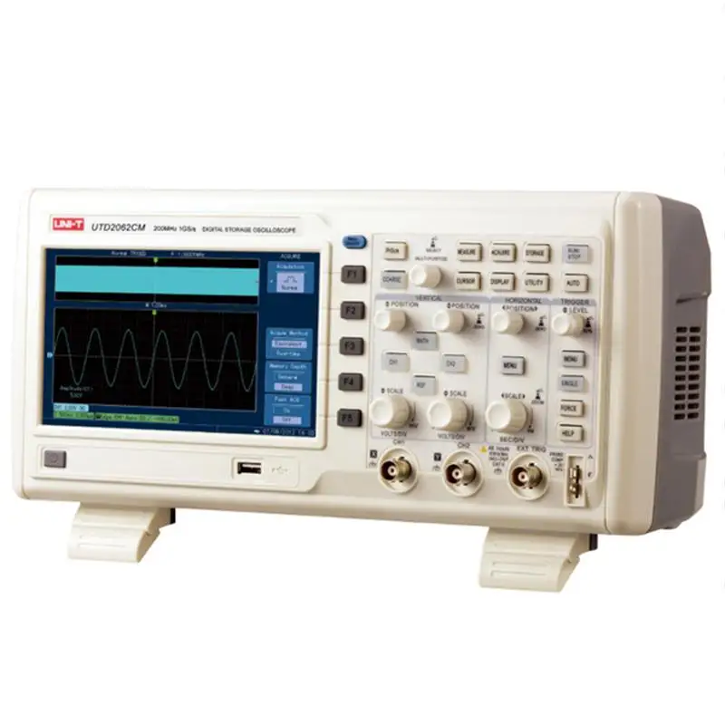 

UNI-T UTD2062CM Desktop Digital Storage Oscilloscopes 60MHz 2 Channels 1Gs/s