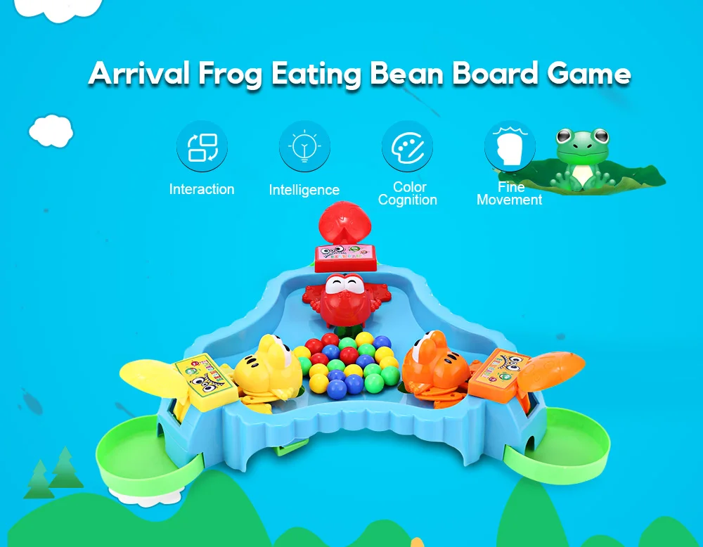 3226 Frog Eating Bean Board Toys Interactive Desk Table Game