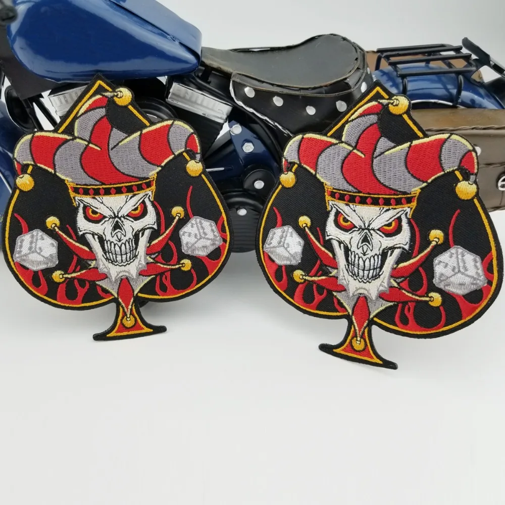 MC 1931 Lucky Jester patch embroidery iron on custom text applique garment accessory free shipping (3)