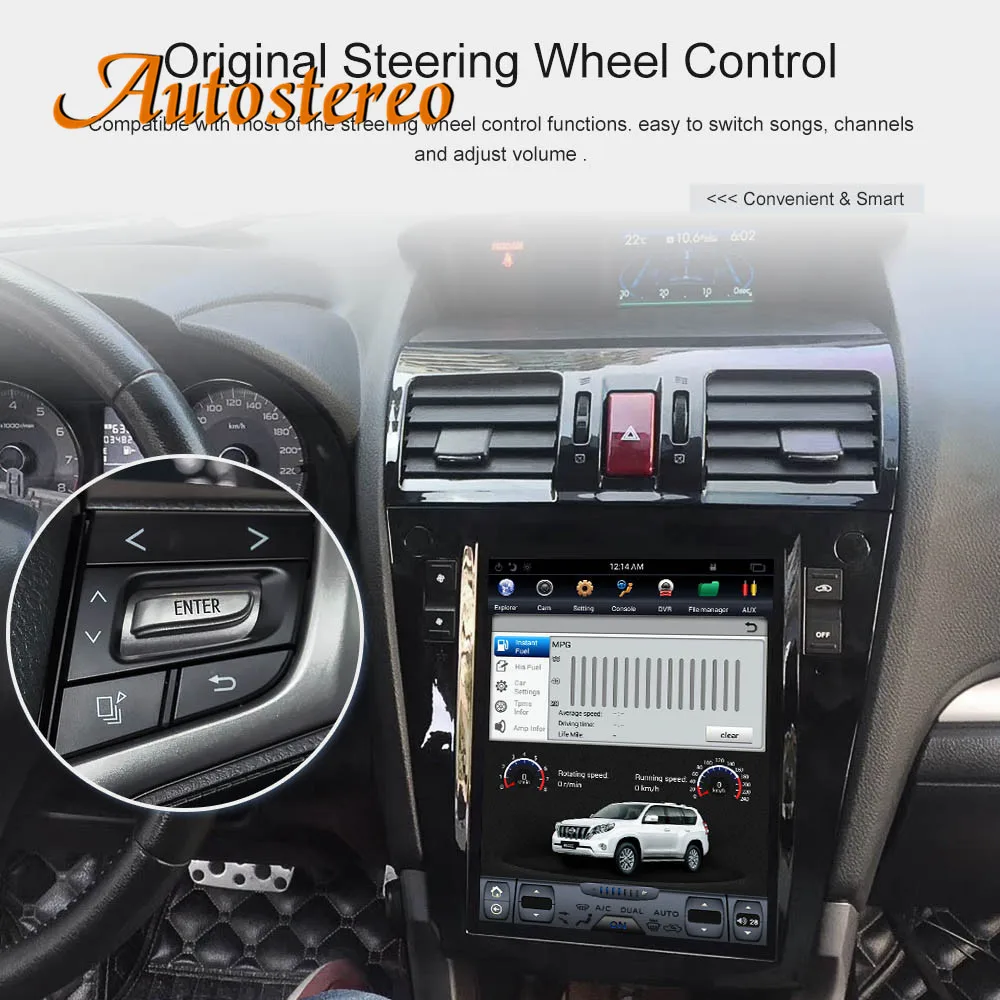 Flash Deal Tesla style Android Car No DVD Player GPS Navigation For Subaru Forester 2013+ head unit radio tape recorder multimedia stereo 1