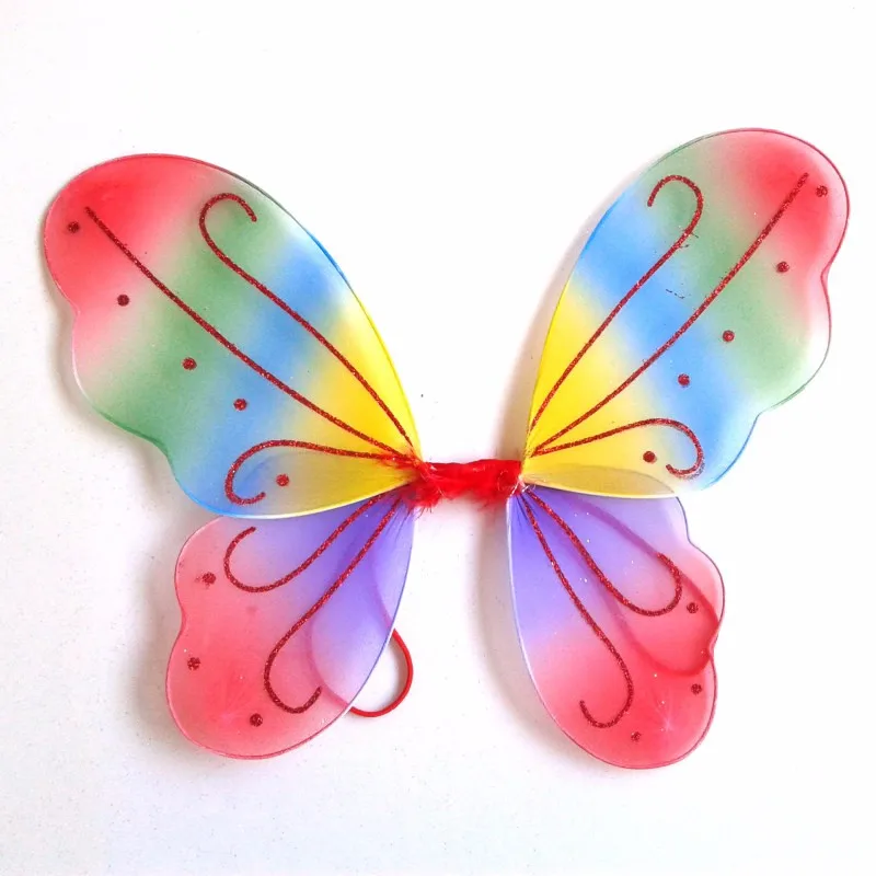 Лидер продаж дизайн Ангел Феи; бабочки; крылья шаль дети обувь для мальчиков девочек Необычные карнавальный костюм Хэллоуин аксессуар
