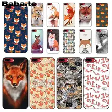 Мягкий силиконовый черный чехол для телефона Babaite с изображением милых животных лисы кошки для iPhone 8 7 6 6S Plus 5 5S SE XR X XS MAX Coque Shell