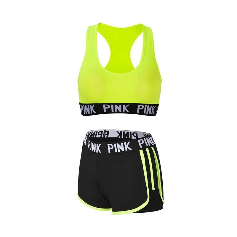 Women Workout Clothes 2 Piece Gym Set Women Yoga Set Sport Set Women Gym Wear Jogging Fitness Clothing Conjunto Sport Mujer - Цвет: green set