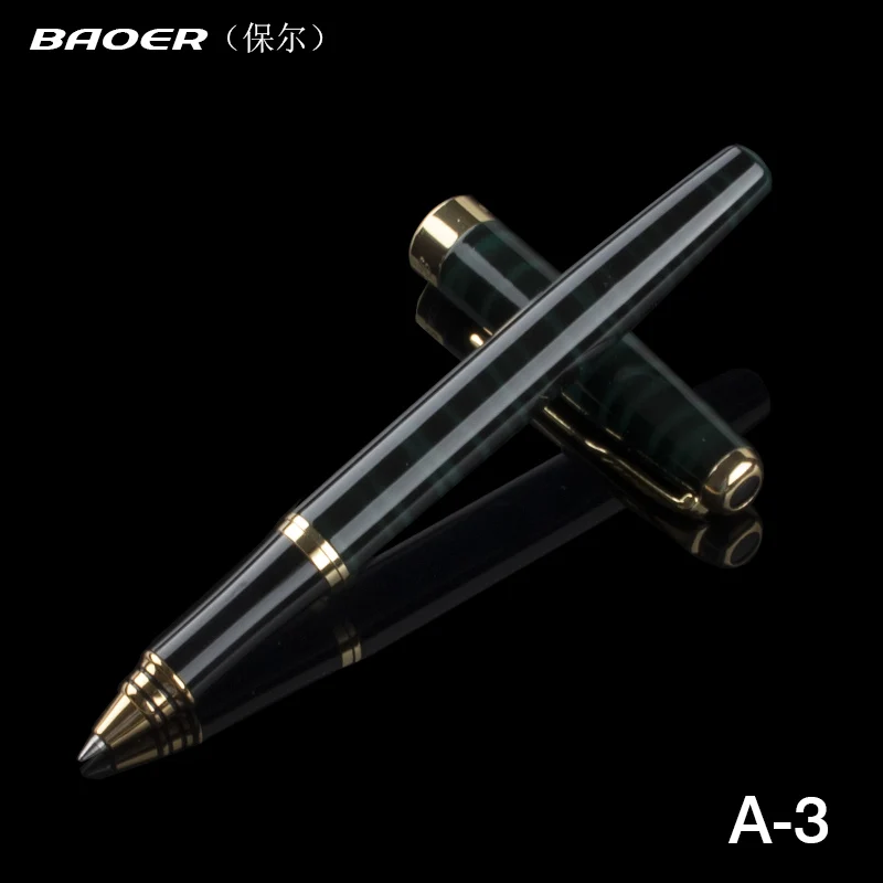 Полностью металлический Baoer 388 шариковая ручка 0,5 мм средняя заправка Золотой зажим черный/серебристый/матовый офисный роллербол ручка