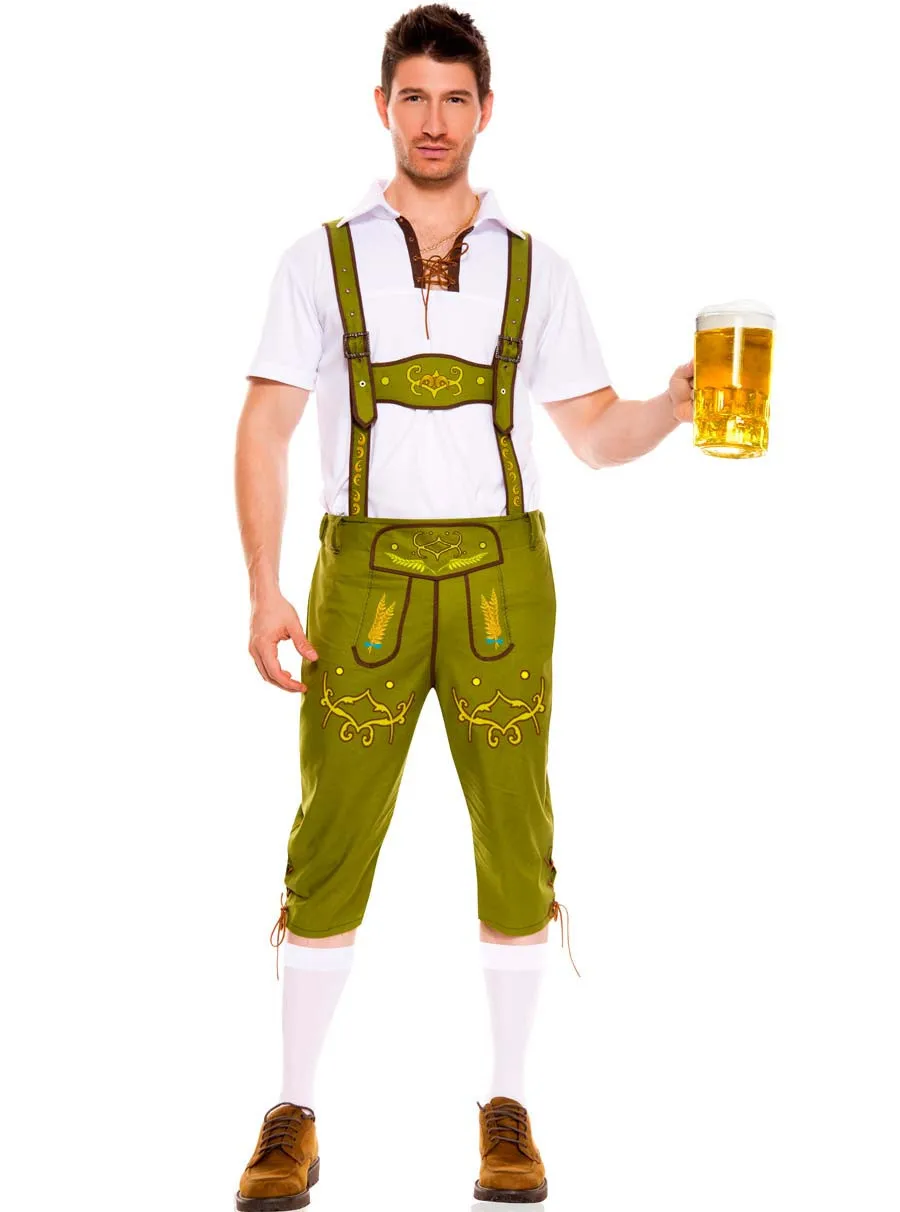 Мужские октоверфестные костюмы bavaran Beer Party Lederhosen топ для взрослых мужчин большой