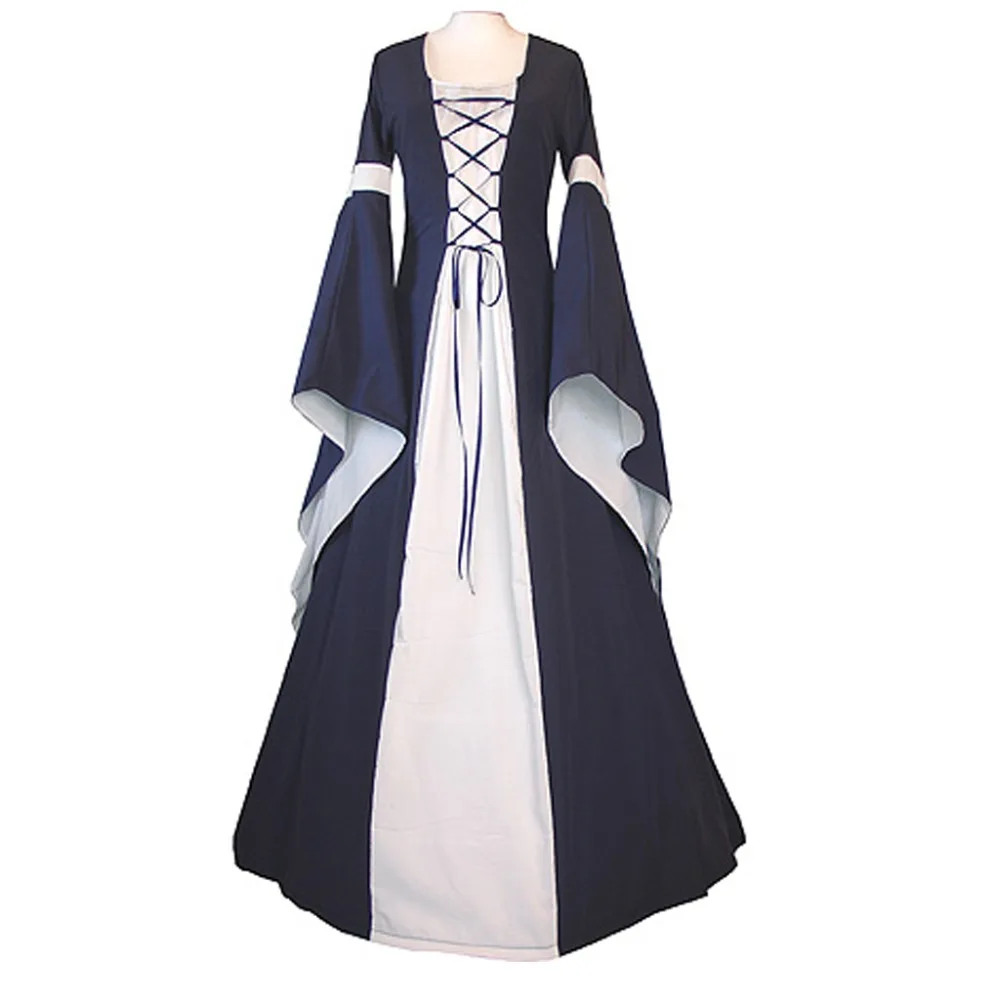 Robe Médiévale Femme Style Renaissance Gothique - Costume Steampunk Victorien Pour Halloween