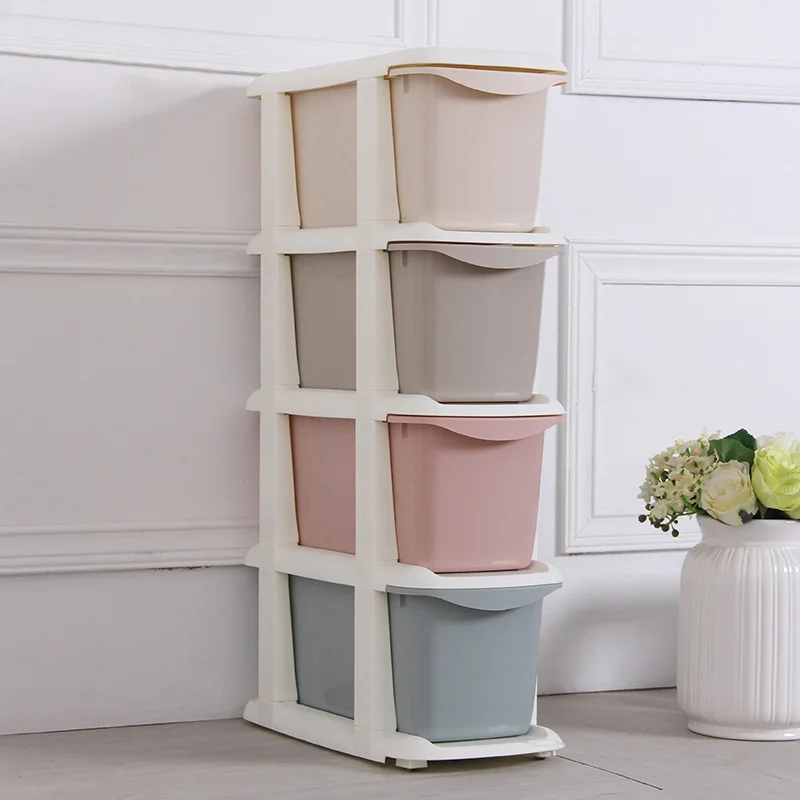

Plastic Storage Drawer Makeup Four Layer cabinet organizer