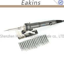 ЕС вилка SA-50 Регулируемая температура Электрический паяльник паяльная станция+ 17 шт. паяльник советы