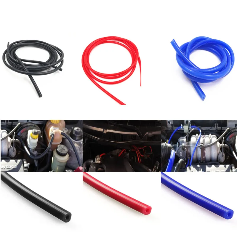 

Universal 1M 3mm/4mm/6mm/8mm Silicone Vacuum Tube Hose Silicon Tubing Blue Black Red Yellow Car Accessories