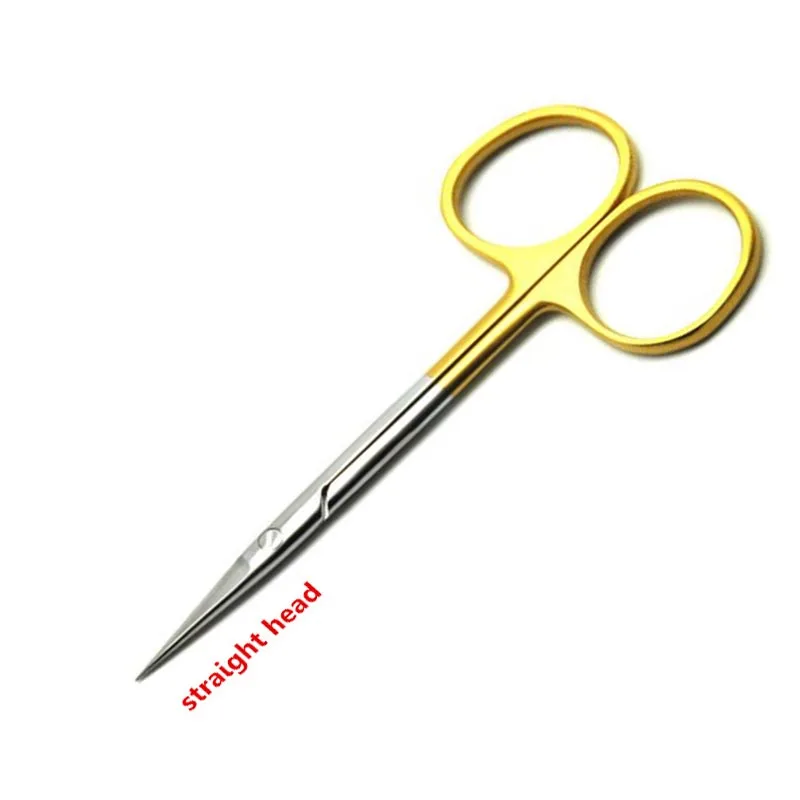 Testa-dritta-forbici-chirurgia-estetica-gauge-Oftalmica-strumenti-Doppie-palpebre-Chirurgico-acciaio-cut-canthus-Forbici-Sottili