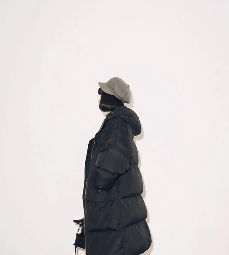 army Chaud Femmes Coréen Mode Étoiles 2016 Avec Rembourré Mince Hiver Coton Ja014 Green Grande Parkas En Capuchon Black À Manteau Longues Style Poche Veste UqnBC
