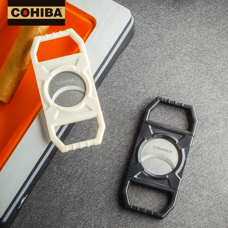 COHIBA гаджеты Plasti Большой 30 мм Диаметр отверстия резак для сигар новый дизайн