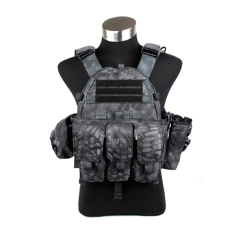 

2017 Tactical Typhon Vest 6094 style Plate Carrier w 3 pouches Police training Vest TYP tactical vest