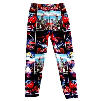

For Teenage Girl Big Hero 6 Movie Baymax Print Fitness Pants Casual Exercise Leggings Elastic Fiber Full Length Energy Trousers