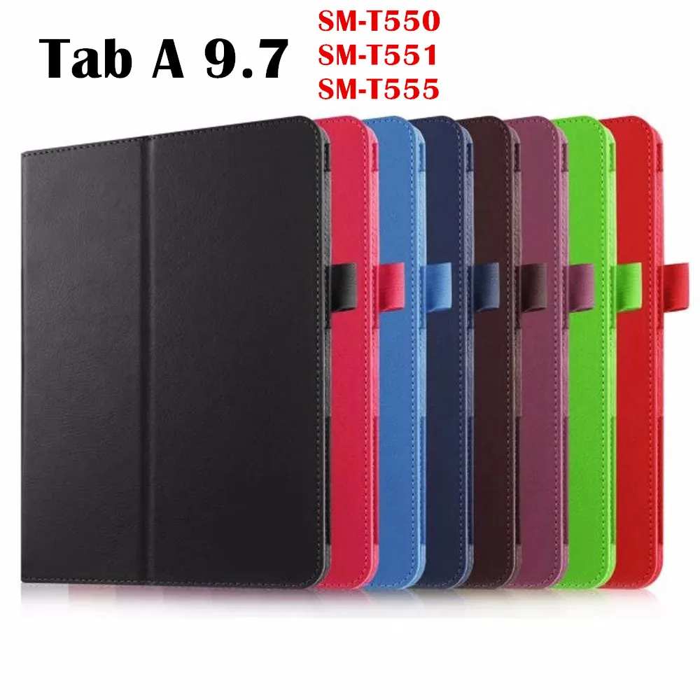 Litchi PU Leather case Smart Cover For Samsung Galaxy Tab A 9.7 inch T555 SM-T550 T551 tablet case Protective shell skin bag Litchi PU Leather case Smart Cover For Samsung Galaxy Tab A 9.7 inch T555 SM-T550 T551 tablet case Protective shell skin bag