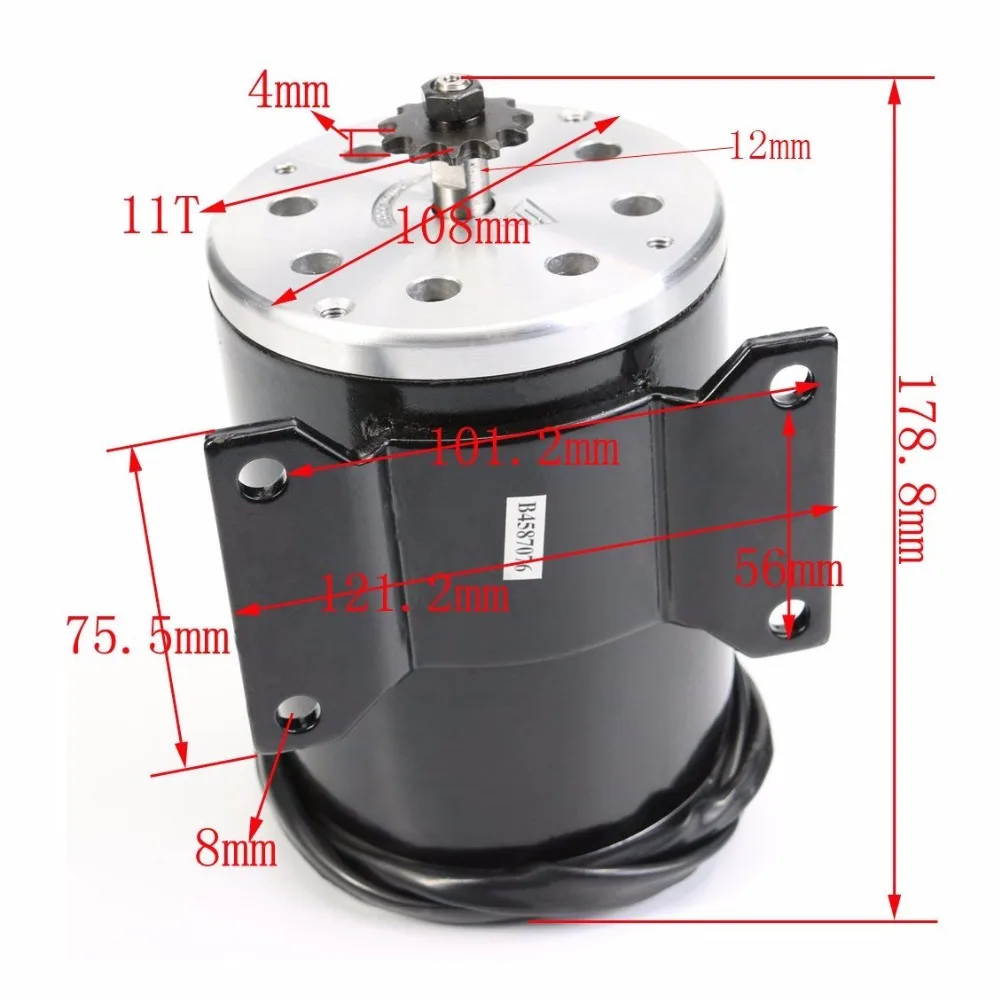 MYMOTOR 36V 800W щеточный мотор для электрического Go Kart скутер Байк способный