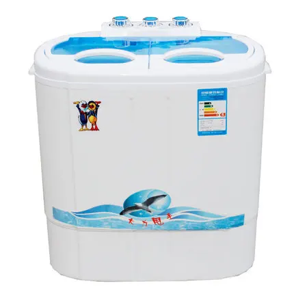 

Freeshipping 150w power washer can wash 2kg clothes + 135w power 2kg dryer Twin tub top loading wahser&dryer Semi automatic