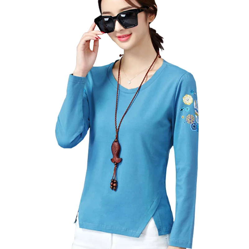 

Shintimes 2018 Korean Fashion Autumn Ladies Tops Casual Women Blouse Print Long Sleeve Womens Top And Blouses Womens Clothing