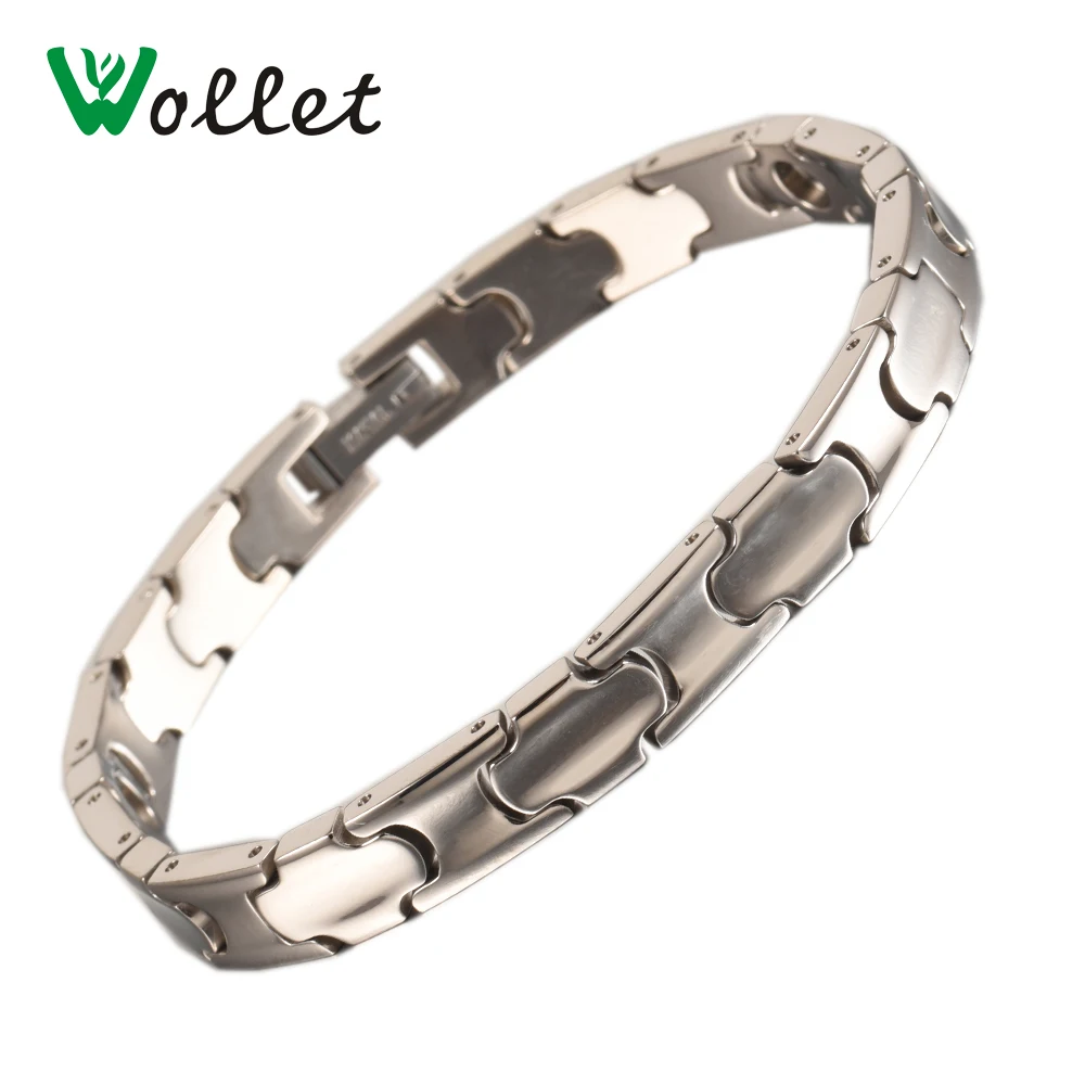 Ювелирные изделия Wollet из чистого титана браслеты для мужчин и женщин энергия здоровья био германий гематит