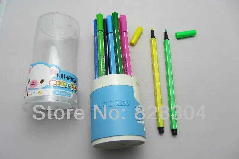 

Free shipping baby started to learn brush 18PCS color inks can be washed