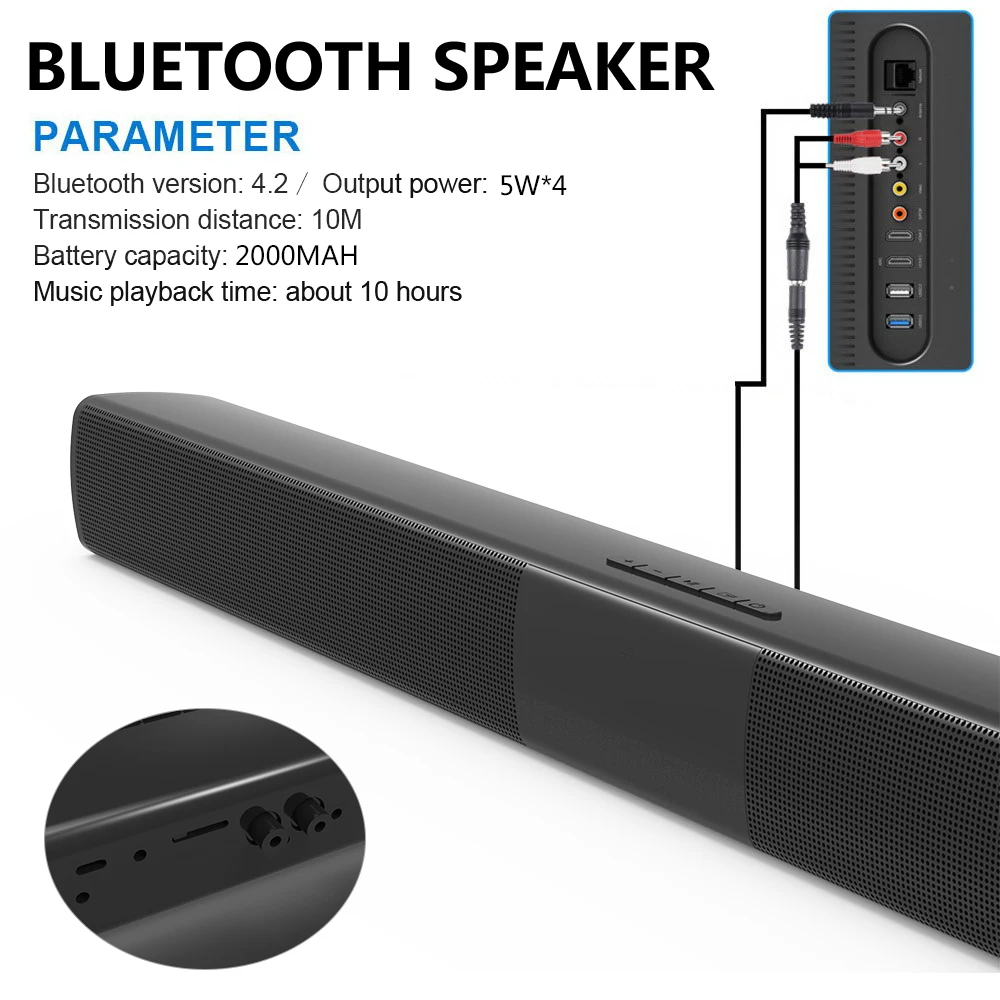 Speaker Bluetooth 20W Subwoofer Home 