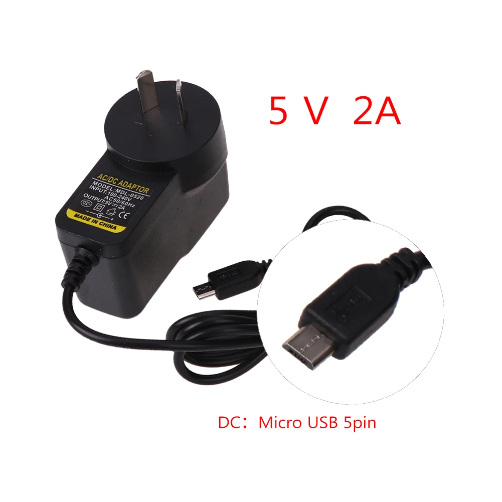 1 м кабель АС Plug 110 ~ 240 В к DC 5 В 2A Micro USB 5Pin Питание адаптер планшетный ПК стены Зарядное устройство для Windows/Android колодки