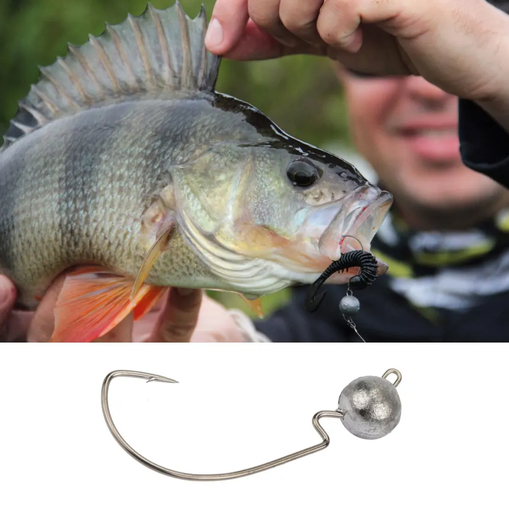 Goture 10 шт. Lead Jig Head бронзовых морских рыболовных крючков Нержавеющая сталь с