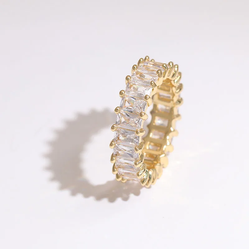 14 видов стилей вечное кольцо на палец AAA Циркон Cz Обручальное кольцо кольца для мужчин и женщин bijoux подарок - Цвет основного камня: 023-WH