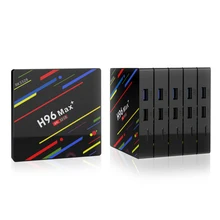 H96 MAX Plus Android 8,1 Dispositivo de TV inteligente Set Top Box RK3328 4 gramos 32G/ 64G ROM Wifi 4 k H.265 3 gb 32 gb Mediaspeler pk h96 pro