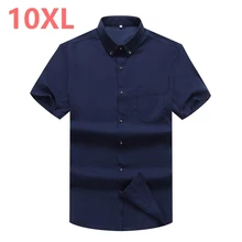 Плюс размер 10XL 9XL 8XL 6XL 5XL 4X Новая модная рубашка мужская брендовая одежда рубашка с принтом Мужская Высококачественная эластичная короткая летняя рубашка