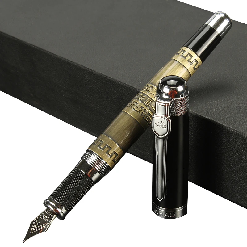 

High-end Retro JINHAO Fine Nib Fountain Pen 0.5mm Business Office Christmas Gift Student Ink Pens with An Original Gift Box