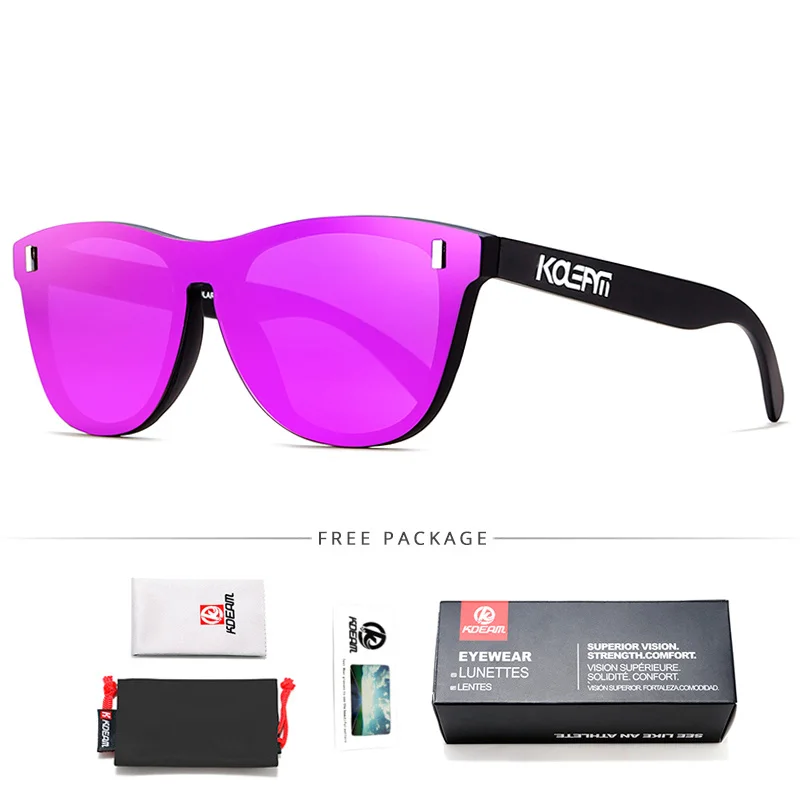 KDEAM, квадратные поляризационные солнцезащитные очки, мужские, HD, для вождения, солнцезащитные очки, полароидные линзы, очки TR90, ультралегкие, оправа для очков, мужские, Gafas XH23 - Цвет линз: Purple Mirror