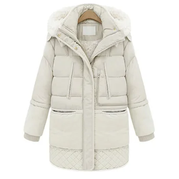 

Winter Jacket Women 2017 Fashion Brand Hood Coat Long Slim Warm Thick Jacket Winter Wadded Cotton Coat Parka For Women RE0108