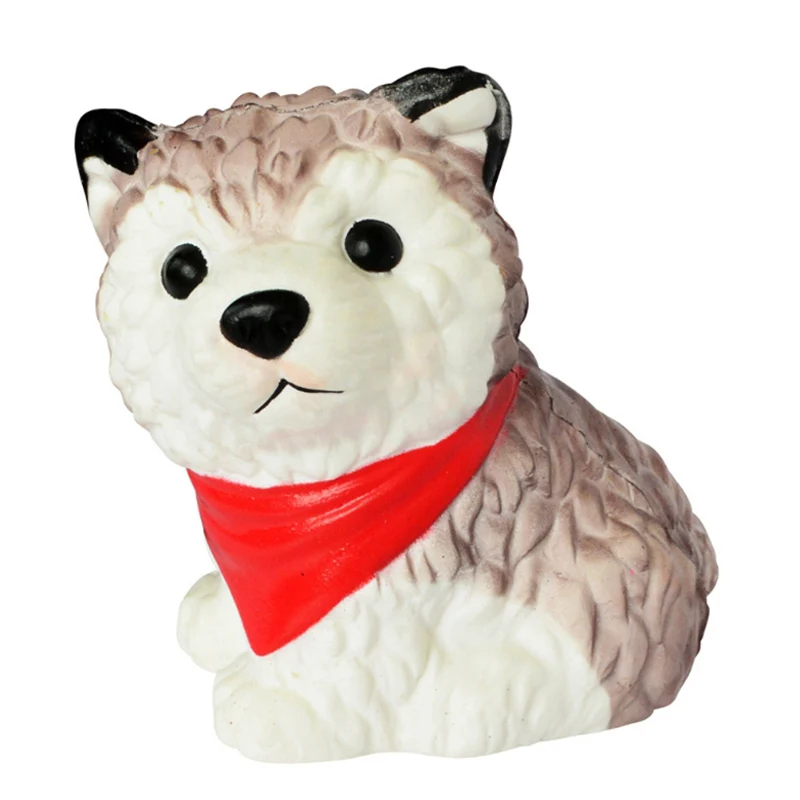 Best  New Kawaii Husky Dog Clever Simulated Animal Slow Rising Soft Squeeze Toy Stress Relief Scented Fun