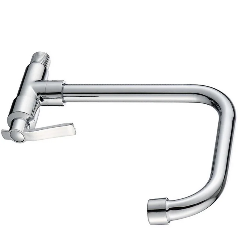 Wall Mount Kitchen 360 Rotating Swivel Basin Sink Faucet Single Handle Cold Tap