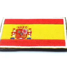 Испания Spainish Страна Флаг патч крюк и петля нравственные тактические заплатки боевой армия спецназ для пальто шляпа на заказ