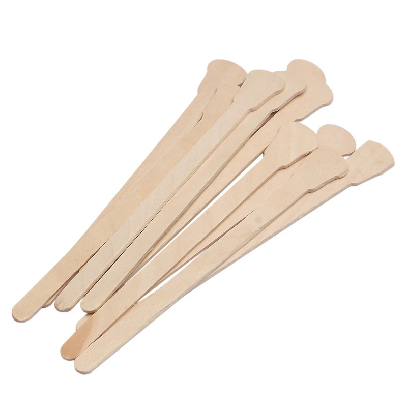 10 шт Деревянный вощеный шпатель для воска языка одноразовые бамбуковые палочки для удаления волос крем-палочка для воска тела Уход за волосами