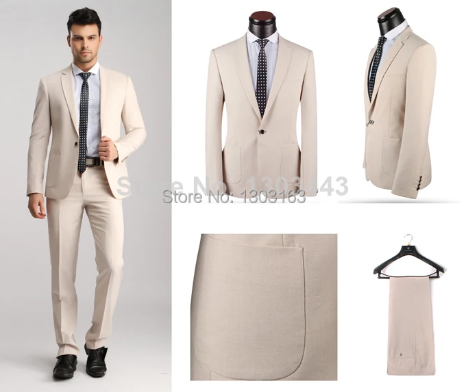 2016 Nueva Marca De Los Hombres de Los Trajes Trajes de Negocios Casuales Diseñado Slim Fit