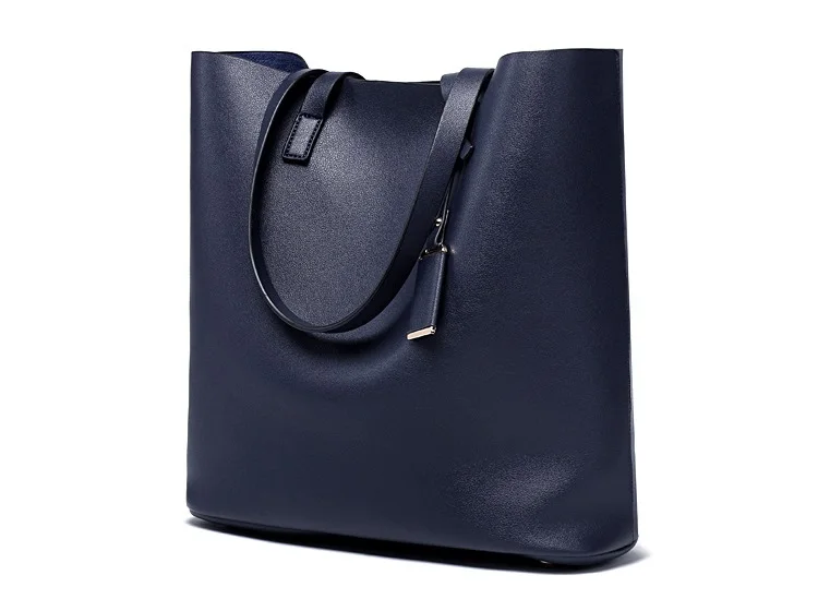 MJ Women Tote Bag Leather Big Bag Female Simple Handbag Large Capacity Shoulder Bags Bucket Women Composite Bags Shopping Tote (13)