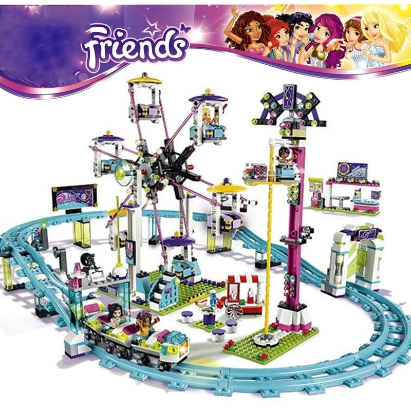 

Compatible with Legoing Friends Legoe model 01008 1024pcs building blocks Amusement Park Roller Coaster figure toys for children
